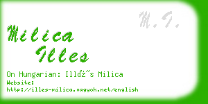 milica illes business card